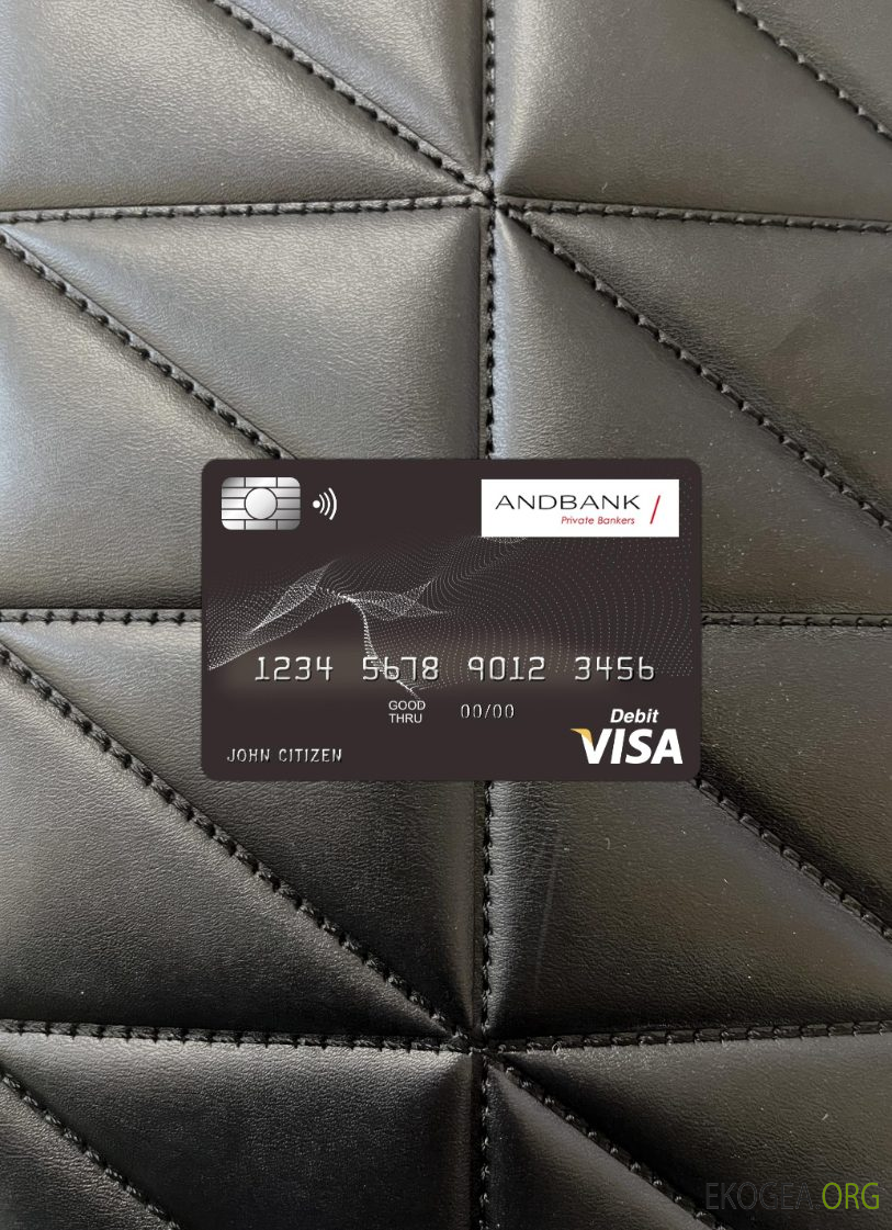 Andorre Andbank carte visa bancaire photolook recto